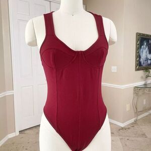 Red Bustier Bodysuit